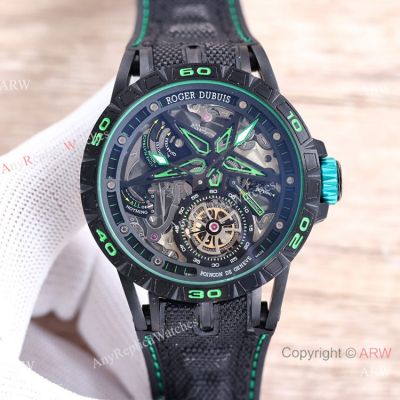 Clone Roger Dubuis Excalibur Spider Unique Series Black&Green Watches